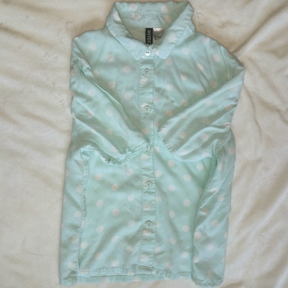 Cropped Polka Dotted Shirt